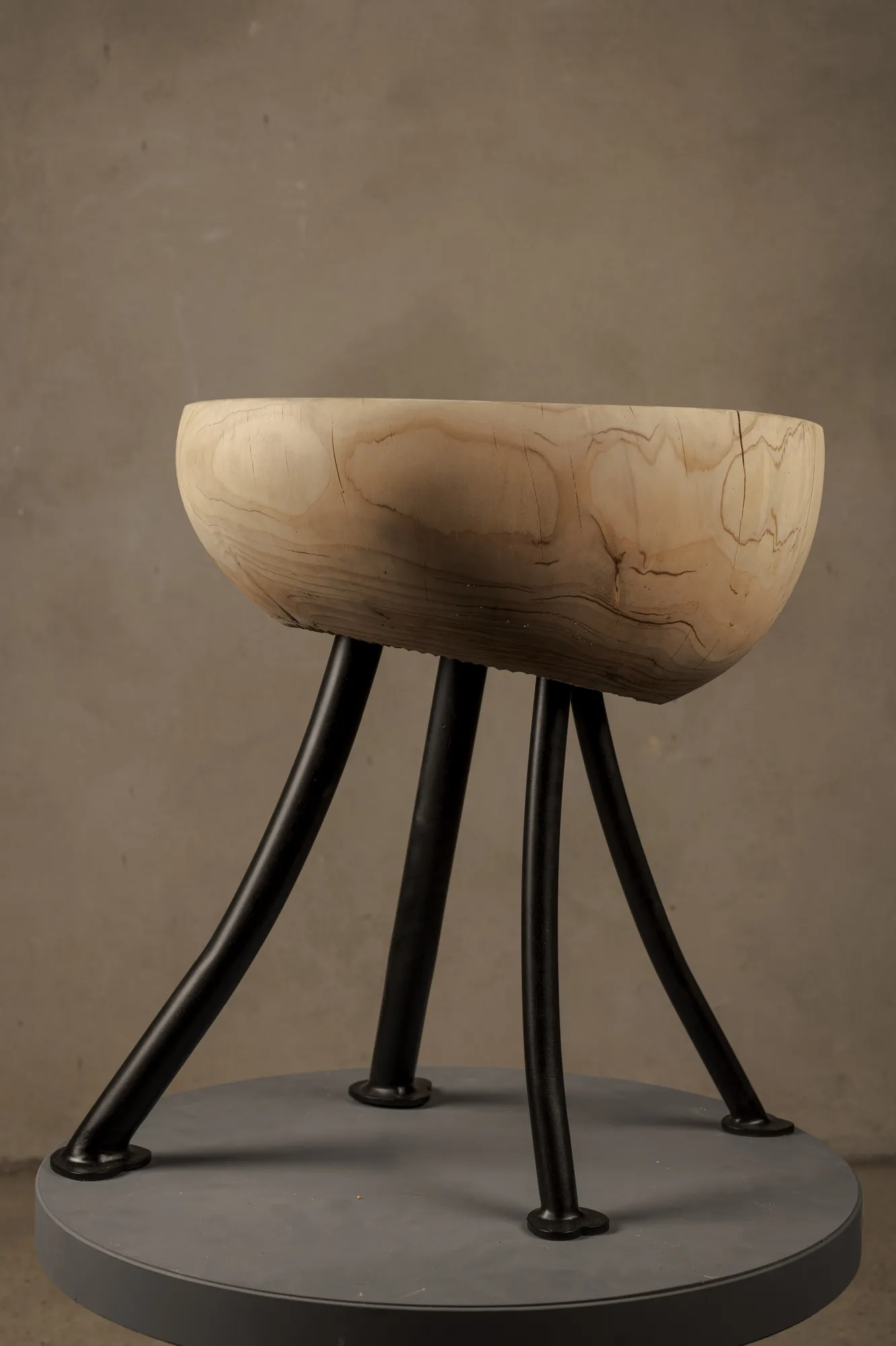 KEDAR IV, side table in cedar and steel